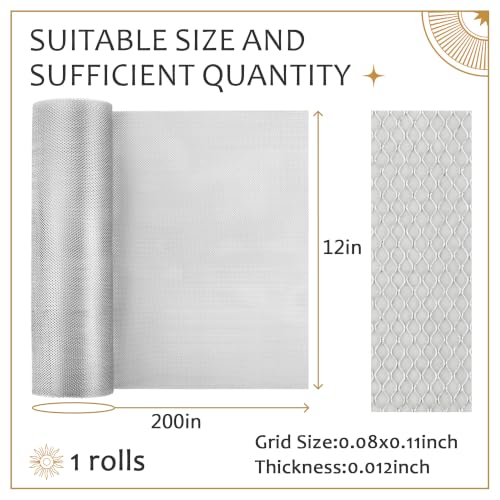 UNIFAMILY Sculpting Wire Mesh, 200in x12in Aluminum Wire Mesh for Arts and Craft,Heavy Duty Aluminum Armature Wires for Sculpting, Armature Mesh for Clay, Sculpting Craft Mesh for DIY Projects