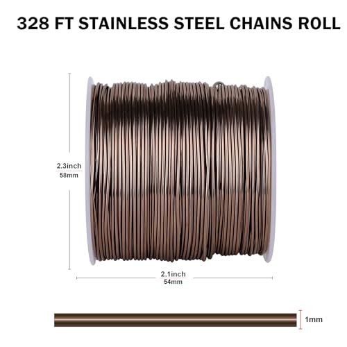 18 Gauge Aluminum Wire for Craft 328FT Brown Bendable Aluminum Wire Bulk | 1mm Flexible Aluminum Armature Crafting Wire Roll for Sculpting DIY Jewelry Making - color: Brown, size: 18 Gauge