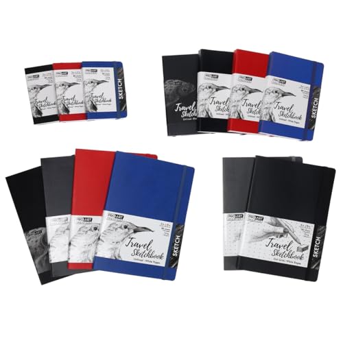 Pro Art Premier Sketch Book Travel 6"x 4" White 74lb Royal Blue 80 Sheets, Sketch Book, Sketchbook, Drawing Pad, Pad, Drawing Paper, Art Book, Paper, Sketchbook for - color: 4x6 Royal Blue