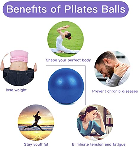 Mini Yoga Balls 6 Inch Exercise Pilates Therapy Balance Micropore Ball Barre Equipment for Home Stability Training Physical Core Training - color: Pink
