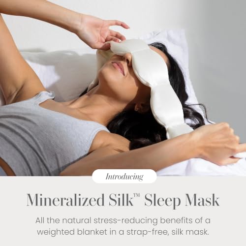 nodpod Mineralized Silk Gentle Pressure Sleep Mask, Weighted Eye Mask - color: Pearl Silk