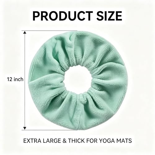 Yoga Mat Scrunchie - Holds Your Yoga Mat in Style - Durable & Elasticity Fabric - Fits All Standard Yoga Mats - color: Green