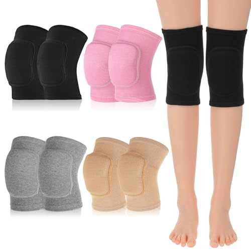 COMNICO 4 Pairs Volleyball Knee Pads for Dancers Protective Knee Brace