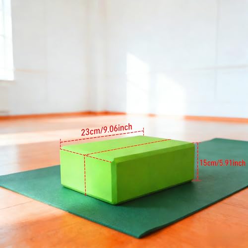 Non-Slip High-Density Yoga Foam Block – Balance & Support for Yoga, Pilates & Meditation - color: Green
