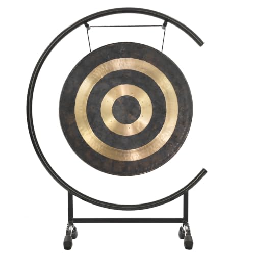 16" Chinese Gongs on High C Stand - Includes Gong, Mallet & Gong Stand/Easy to Assemble Metal Stand/Great for Small Spaces - size: 16" Eventual Horizon Gong
