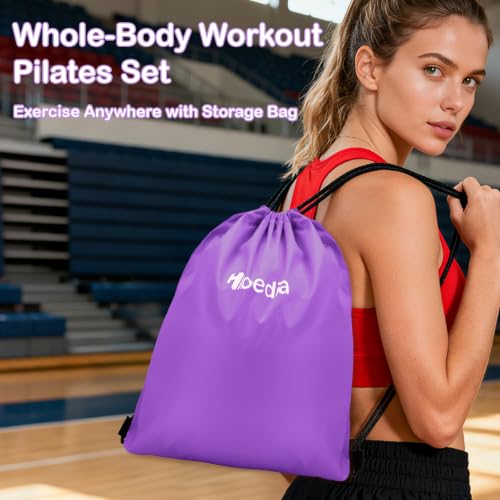 Hoedia Pilates Kit for Women, Pilates Equipment Ring and Ball Set - color: Purple
