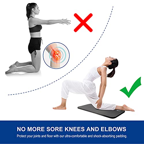 MRO Yoga Knee Pad Cushion –Premium Exercise Knee Pad - Eliminate Pain During Home Workout - Extra Padding & Support for Knees, Wrists, Elbows - Complements Your Yoga Mat 24''X10''X0.6'' - color: 1 PACK