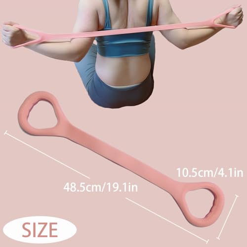 Figure 8 Resistance Bands, Arm Bands with Handles for Women, Workout, 3Pack