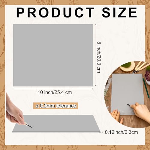 Yeaqee 8 Pcs 8 x 10 Inch Linoleum Blocks for Printmaking, Gray | Rubber Linocut Plates for Printmaking, Large Sheets for Engraving and Carving Art Projects, Relief Print Studio Supplies - color: Gray, size: 8 x 10 Inch