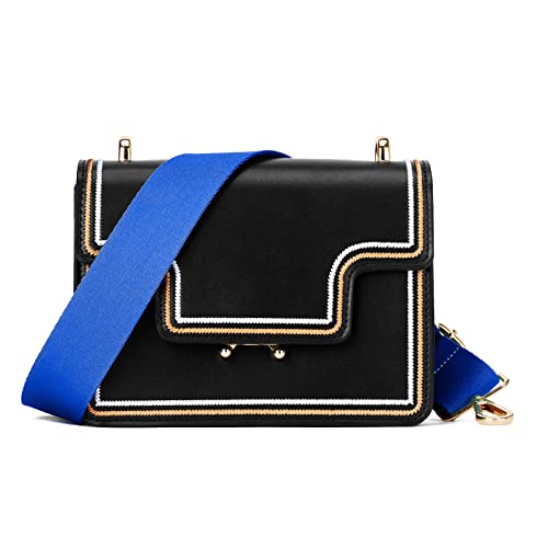 ZOOEASS Wide Shoulder Strap (Solid),Adjustable Replacement Belt Crossbody Canvas Bag Handbag - color: Azure