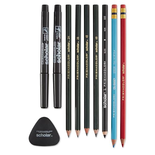 Prismacolor Scholar Manga Art Set, Art Supplies Including Colored Pencils, Bullet and Brush Tip Markers, Graphite Pencils, 10 Count - size: 10 Count (New Packaging)