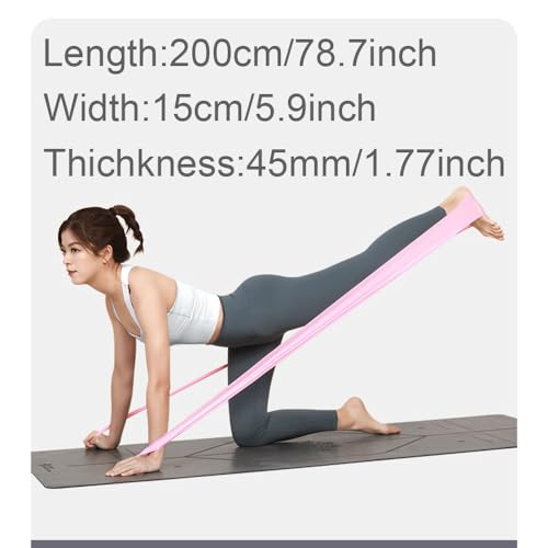 Long Resistance Bands Latex-Free Yoga Exercise Stretch Bands for Physical Therapy Workout Blue