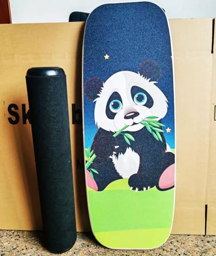 Balance Board Surf Trainer with Adjustable Stoppers - 2 Different Distance Options Balance Board for Surfing, Snowboarding, Skiing, Skateboarding, 300lbs Capacity - color: Panda