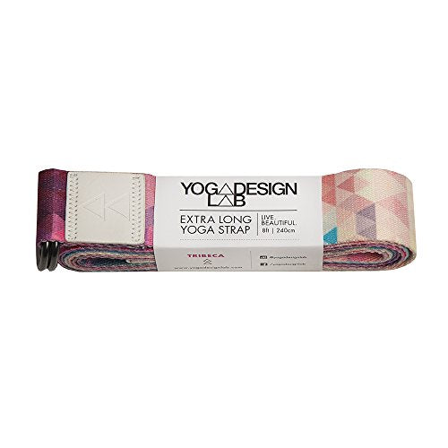 yogadesignlab | The Yoga Strap | Luxurious, Extra Long, Super Soft, Eco Printed | Studio Quality, Adjustable | Safely Stretch Further and Hold Longer | 8 ft Long - color: Tribeca Sand, size: 8ft