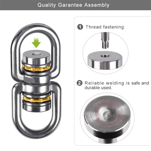 SELEWARE Heavy Duty Bearing Swing Swivel, 360° Rotation Hanging Accessory - color: Swivel Only, 2 Pack