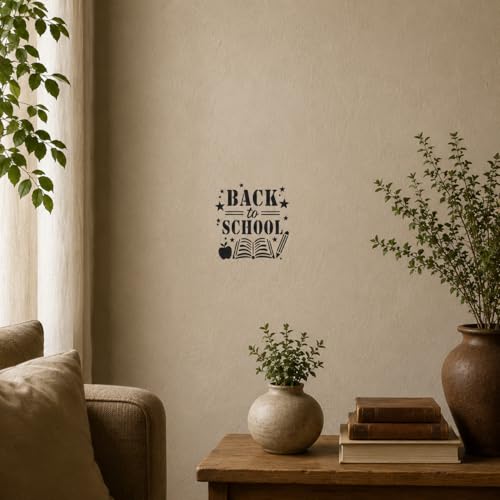 School Stencil Set – Back to School, Learn, Knowledge, Books, Graduation, Be Kind, Classroom Wall Art – DIY Painting, Craft Stencils