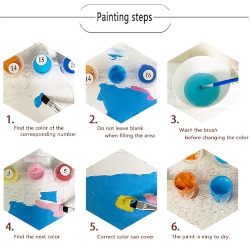 Lovepefe Snow Mountain Paint By Numbers Kit for Adults Beginner Waterfall Adult Paint By Number Kits On Canvas Mountain Oil Painting Kit for Adults Kits for Gift Home Wall Decor 16x20 Inch