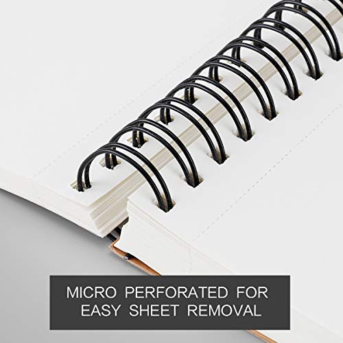 Bachmore Sketchpad 9X12 Inch (68lb/100g), 100 Sheets of TOP Spiral Bound Sketch Book for Artist Pro & Amateurs | Marker Art, Colored Pencil, Charcoal for Sketching - color: Navy Blue, size: 9'' X 12''