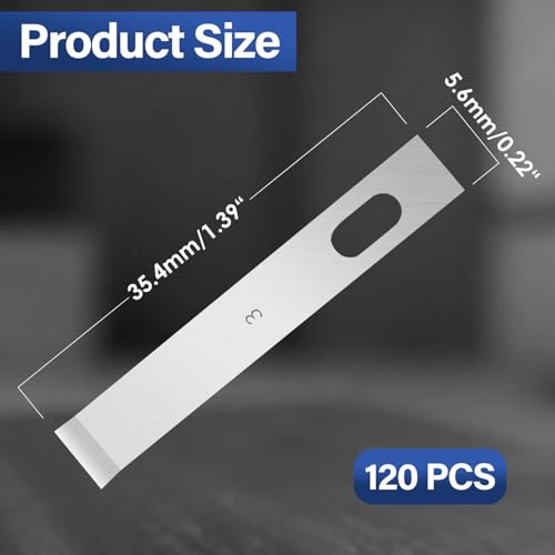 120 Pack Hobby Knife Blades, #4 High Carbon Steel Replacement Blades for Craft & Art, Standard Sharpness Craft Knife Refills for Paper, Fabric & Thin Plastic - style: #4