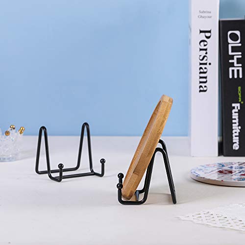 Artliving Plate Stands for Display - Iron Easel Stand Plate Holder Display Stand Picture Frame Stand for Pictures | Photo|Decorative Plate |Dish | Tabletop Art - 3 inch-Black - size: 3“(1 pack)