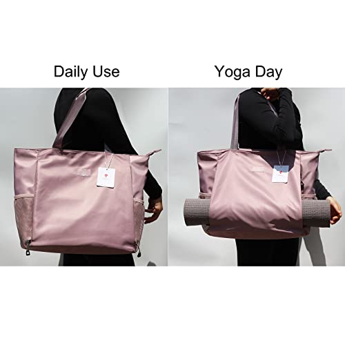 ESVAN Yoga Mat Bag Yoga Tote Carrier Shoulder Bag Carryall Tote for Office,Yoga,Pilates,Travel,Beach and Gym - color: Z