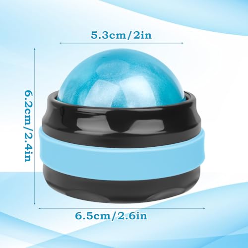 Coolrunner Massage Ball, 2-Pack Handheld Manual Roller Massager, Blue+Pink | Self Massage Therapy and Relax Full Body Tools, For Sore Muscles, Shoulders, Neck, Arms, Legs, Back, Foot, Body - color: Blue+pink