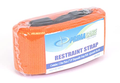 Primacare IR-5009-3 Pack of 3 Backboard Strap β Adjustable Patient Immobilization Straps with Quick Release Buckles for Spine Boards, Emergency Medical Use, 9 Feet, Orange - size: Basic Buckle 9 Ft