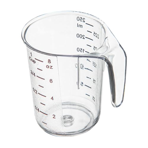 Restaurantware Clear Plastic Cup Measuring Cup, 3.8 x 3 x 3.8 In - size: 3.75" × 3.00" × 3.75"