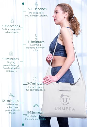 UNMERA Acupressure Mat and Pillow Set,Natural Linen & Coconut Fiber Filling | Back/Neck Pain Relief, Sciatic, Headache and Muscle Relaxation, Comes with Carrying Bag - color: Linen Grey