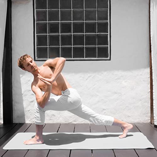 ProsourceFit Natura TPE Yoga Mat 1/4" (6mm) Thick, 72" Long, Reversible with High-Density Cushion & Non-slip Texture, Eco-conscious & Hygienic - color: Black/Grey