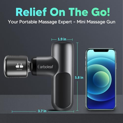 arboleaf Thermacool Massage Gun, Heat and Cold Percussion Back Pain Relief - color: Midnight Gray
