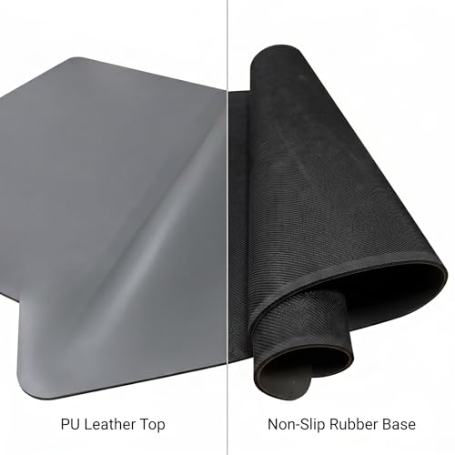 Grip Yoga Mat 5mm Non-Slip PU Natural Rubber Surface, Premium Fitness Mat for Hot Yoga, Pilates, for Women and Men - color: Grey