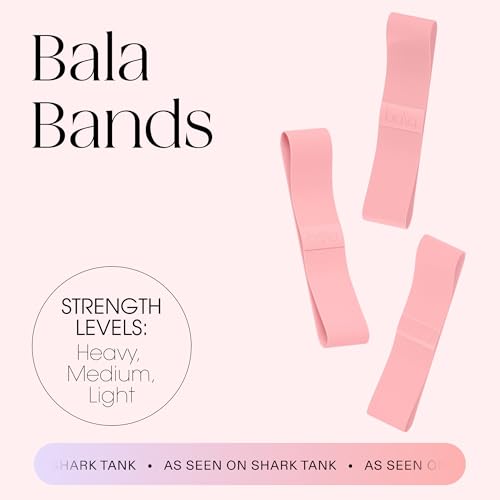 Bala Bands Resistance Bands, Non-Slip Fabric Exercise Bands - color: BLUSH, size: Resistance Bands (Set of 3)