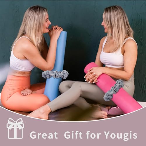 Yoga Mat Scrunchie – Stylish Yoga Mat Strap – Stretch-Fit for All Standard Mats – Lightweight, Travel-Friendly(Mat Excl.) - color: Blue