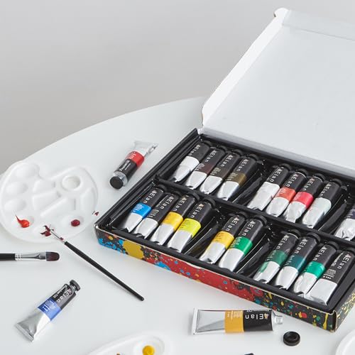 Elan Professional Oil Paint Set, 24 Vibrant Colors Tubes 1.7fl oz, Oil Paints for Canvas Painting, Art Paints for Adults & Artists - color: Oil, style: 24x1.7 Oz
