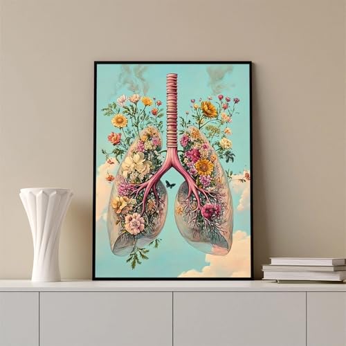 Diamond Art Kits for Adults, Abstract Lung 5D Diamond Painting Kits for Adults, DIY Gem Painting, Dimond Art Paintings Kit, Crafts for Adults, Full Drill Diamond Dot for Home Wall Decor 12 X 16 Inch - color: CM089
