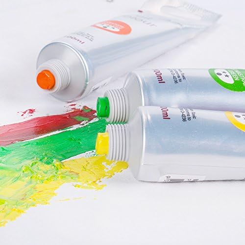 Mont Marte Oil Paint Premium, 3.4 US fl.oz (100ml) Tube, Vermilion, Heavy Body Paint, Artist Quality, Good Coverage, Excellent Tinting Strength, Ideal for Painting Canvas - color: Vermilion, size: 3.4 Fl Oz (Pack of 1)