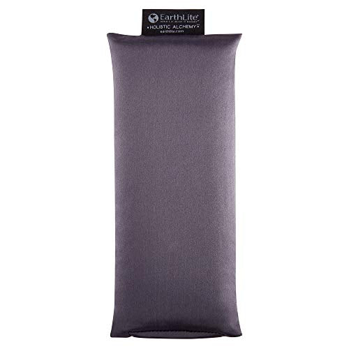 EARTHLITE Holistic Alchemy Aromatherapy Eye Pillow - 100% Silk Cover, Natural Herbs & Flax Seeds, Weighted, Cooling & Soothing - color: Slate Gray