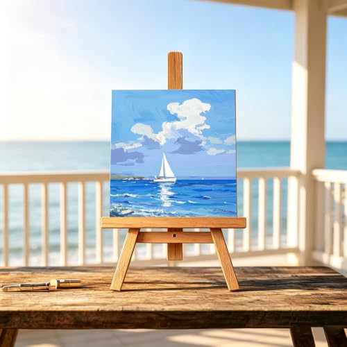 10 Pack 4x4 Inch Unfinished Wood Panel Boards for DIY Painting Art Crafts | Blank Wood Canvas Frames Ideal for Oil Paint Pouring & Holiday Festival Decorations - size: 4"×4" 10 Pack