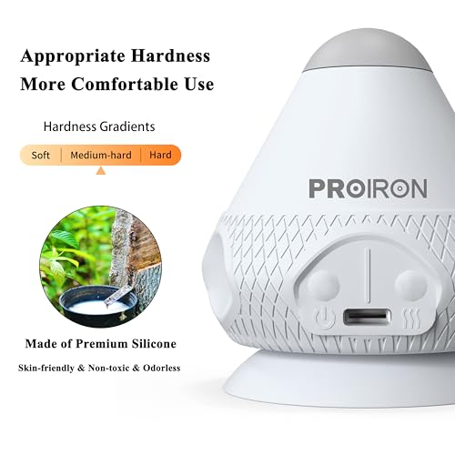 PROIRON Mountable Massage Ball with Suction Cup Pinpoint Deep Tissue Muscle Knot & Sore Relief, Vibration & Heating Trigger Point Massage Tool for Back Neck, Self-Massage Tool