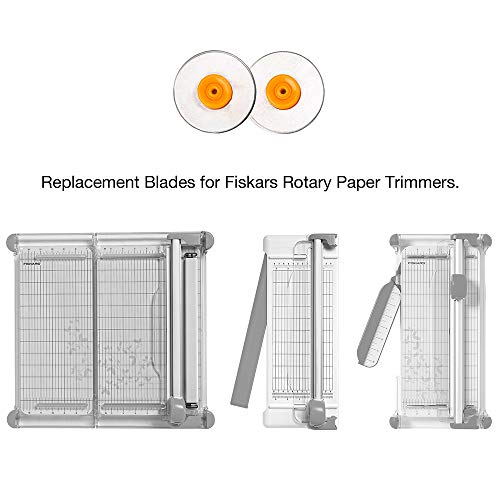 Fiskars 28mm Replacement Rotary Cutter Blades (2-Pack) - Style F - Compatible with Fiskars 28mm Rotary Paper Cutters - style: Style F - 28mm
