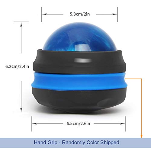 Coolrunner Massage Ball, 2-Pack Handheld Manual Roller Massager | Self Massage Therapy and Relax Full Body Tools, For Sore Muscles, Shoulders, Neck, Arms, Legs, Back, Foot, Body - color: Blue+purple