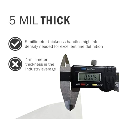 Screen Print Direct® Waterproof Inkjet Film Sheets (8.5 x 11" - 100 Sheets) | Transparency Film for Silk Screen Printing, Inkjet Film Sheets for Screen Printers (8.5" x 11" - 100 Sheets) - size: 8.5x11 - 100 sheets