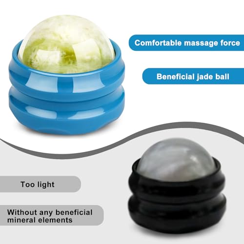 ideayard Massage Roller Ball - Massage Stone Jade Ball for Full Body Massage Lacrosse Ball Massager, Back Massage Tool, Self Massage Ball for Sore Muscle - color: Navy Blue