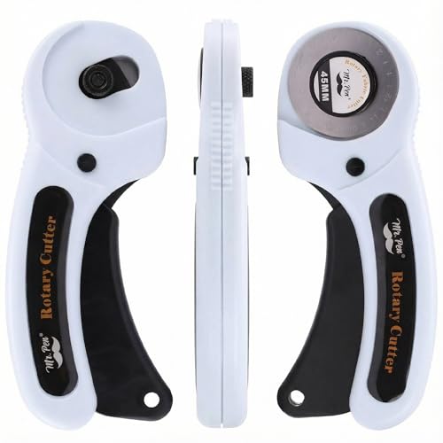 Mr. Pen- 45mm Rotary Cutter with 1 Extra Blade, Ergonomic Handle | Rotary Cutter for Fabric - color: Light Blue