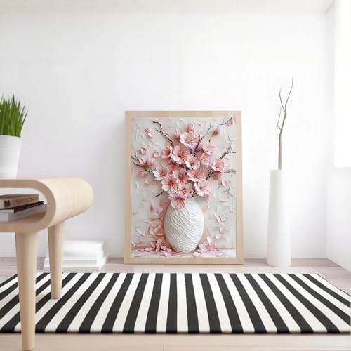 Shouruihua Diamond Painting Kits, Pink Cherry Blossoms Diamond Art Kits | Flower Gem Art, Diamond Dotz Kits, Floral Diamond Dots, Full Round Drill Diamond Painting Kits for Adults, 11.8x15.7in - color: Pink Cherry Blossoms