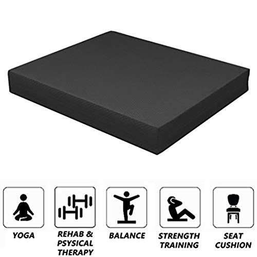 Non-Slip Balance Foam Pad,Gym Exercise Mat for Physical Therapy, Stability Workout, Knee and Ankle Exercise, Strength Training, Rehab - Chair Cushion for Adults, Kids, and Travel