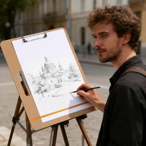 13"x17" & 23"x26" Sketch Board Set Artists Drawing Clipboards with Handle Drawing Tote Board for Sketching & Watercolor with Sturdy Clip and Elastic Bands Portable Art Clipboard for Painting