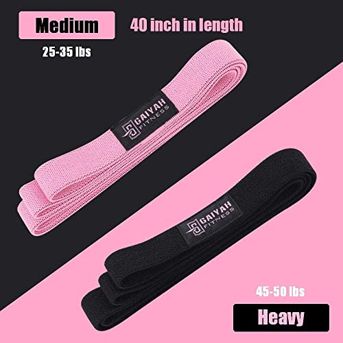 Long Resistance Bands, Fabric Resistance Bands Stretch Bands for Exercise Bands Resistance Bands Set Elastic Resistance Bands for Working Out Women Resistance Bands for Physical Therapy - color: Pink/Black