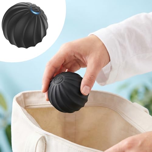 Cordless Electric Massage Ball – USB Rechargeable Portable Massager, Skin-Soft Silicone for Foot, Back, Neck, Shoulder, Full Body Deep Tissue Massage, Muscle Tension Relief